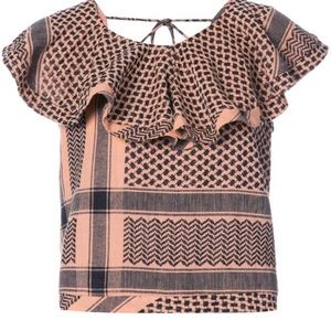 Cecilie Copenhagen Black Ruffled Top in Size 1